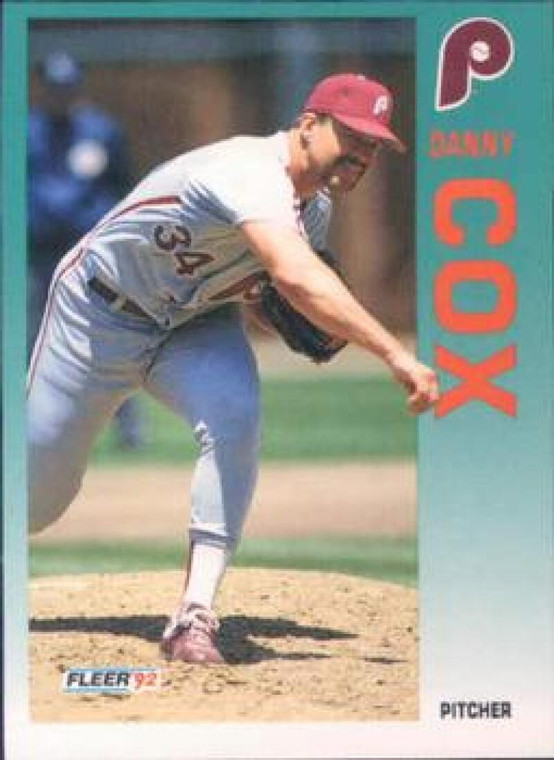 1992 Fleer #526 Danny Cox VG Philadelphia Phillies 