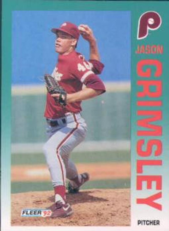 1992 Fleer #532 Jason Grimsley VG Philadelphia Phillies 