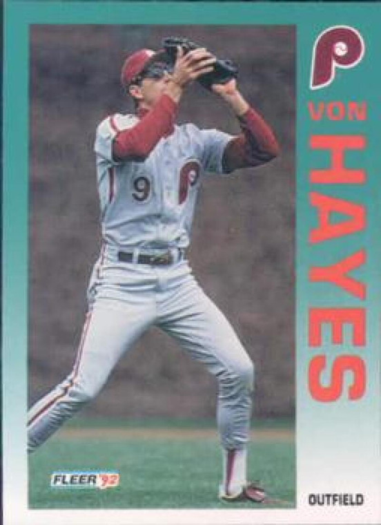 1992 Fleer #534 Von Hayes VG Philadelphia Phillies 