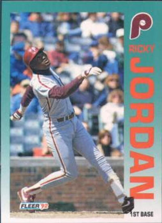 1992 Fleer #536 Ricky Jordan VG Philadelphia Phillies 