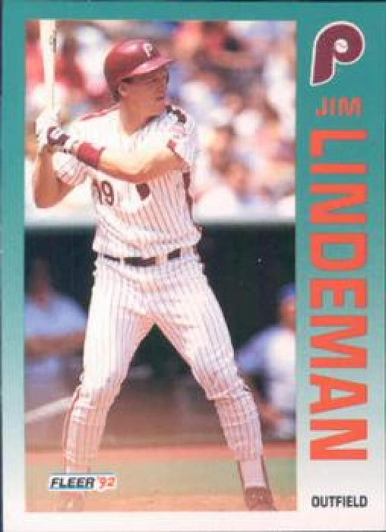 1992 Fleer #538 Jim Lindeman VG Philadelphia Phillies 