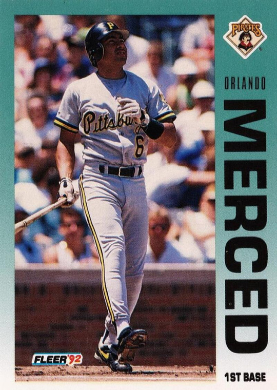 1992 Fleer #561 Orlando Merced VG Pittsburgh Pirates 