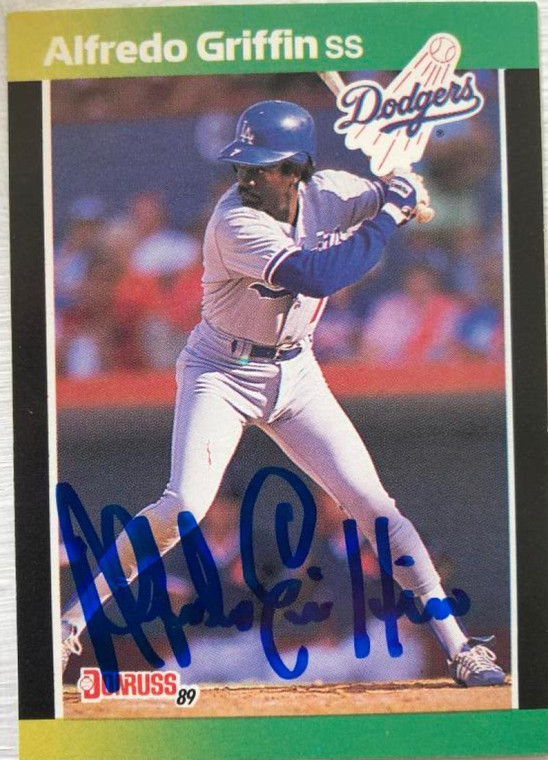 Alfredo Griffin Autographed 1989 Donruss Baseball's Best #178