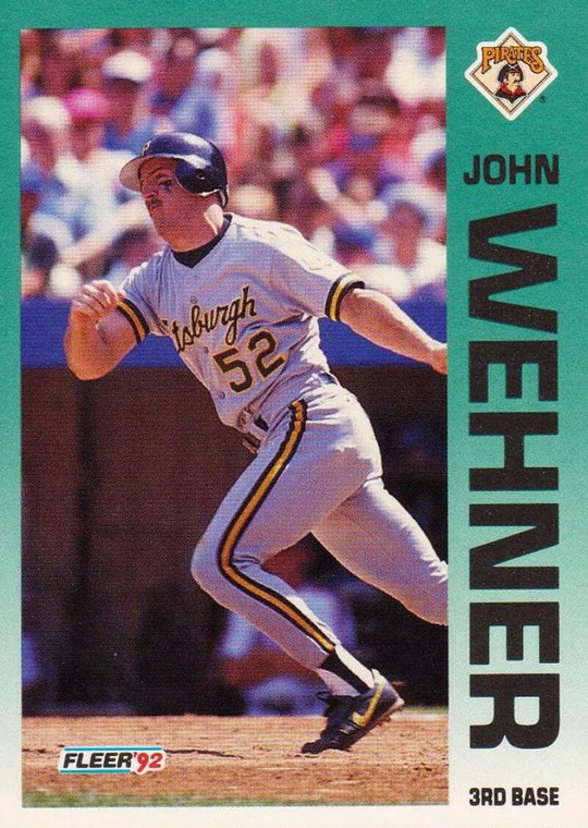 1992 Fleer #573 John Wehner UER VG Pittsburgh Pirates 