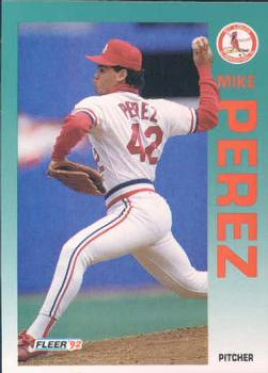 1992 Fleer #588 Mike Perez VG St. Louis Cardinals 