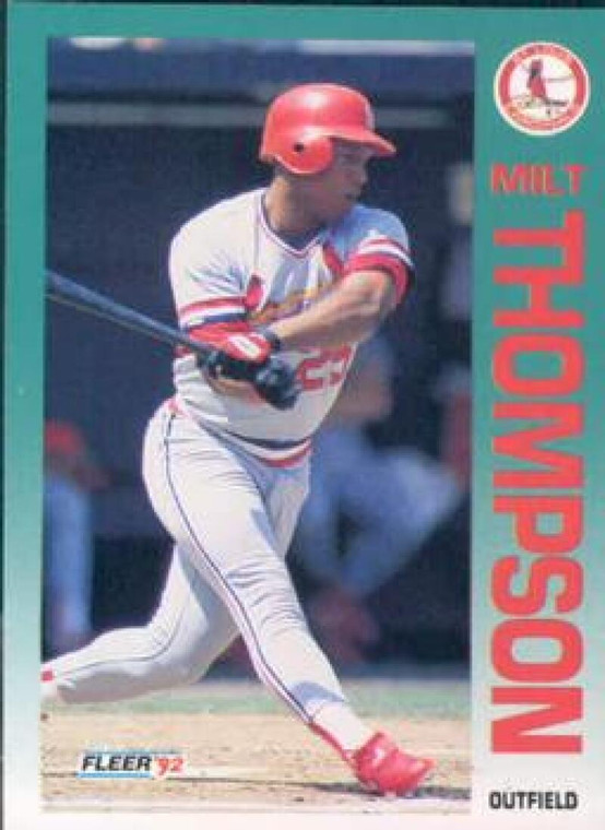 1992 Fleer #595 Milt Thompson VG St. Louis Cardinals 