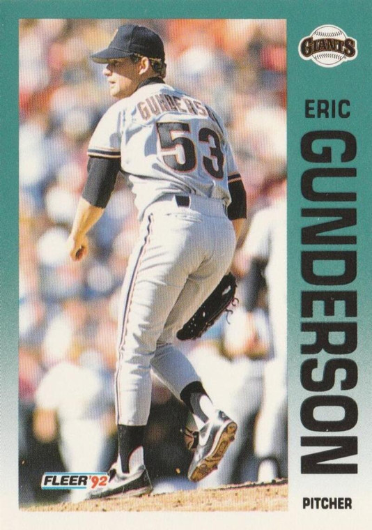 1992 Fleer #637 Eric Gunderson VG San Francisco Giants 