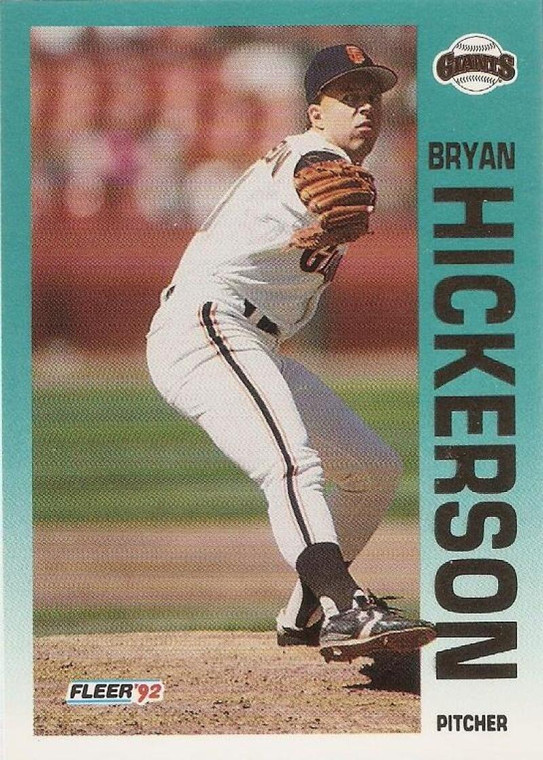 1992 Fleer #638 Bryan Hickerson VG RC Rookie San Francisco Giants 