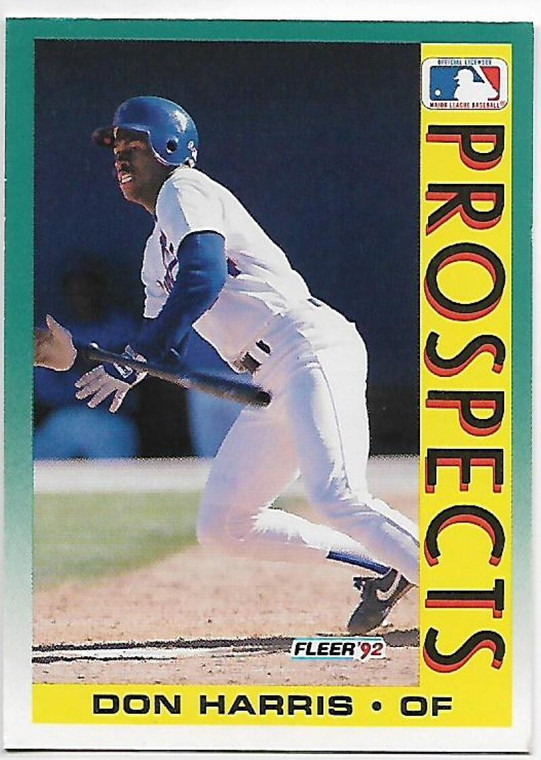 1992 Fleer #660 Donald Harris MLP VG Texas Rangers 