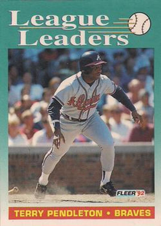 1992 Fleer #691 Terry Pendleton LL VG Atlanta Braves 