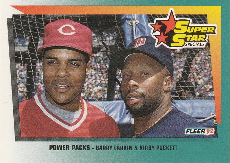 1992 Fleer #704 Barry Larkin/Kirby Puckett VG Cincinnati Reds/Minnesota Twins 