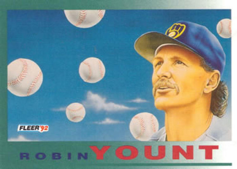 1992 Fleer #708 Robin Yount PV VG Milwaukee Brewers 