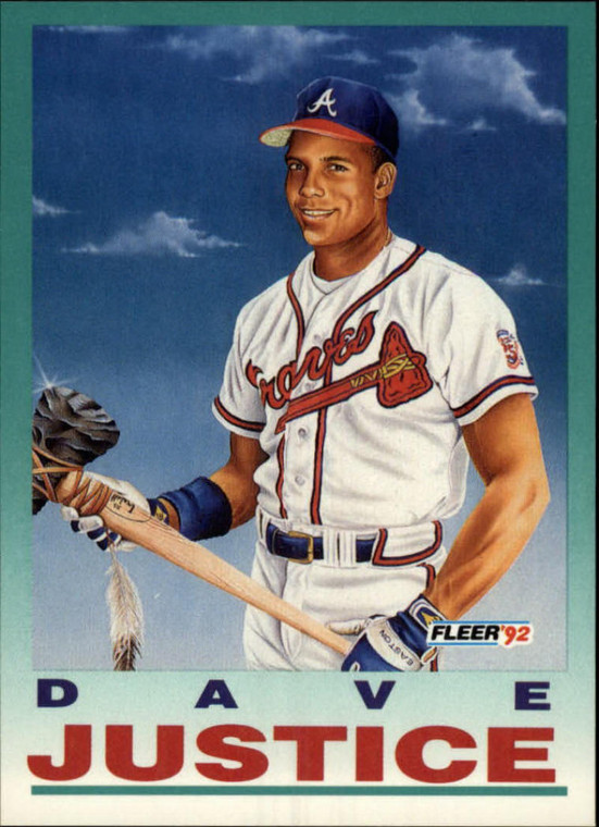 1992 Fleer #713 David Justice PV VG Atlanta Braves 