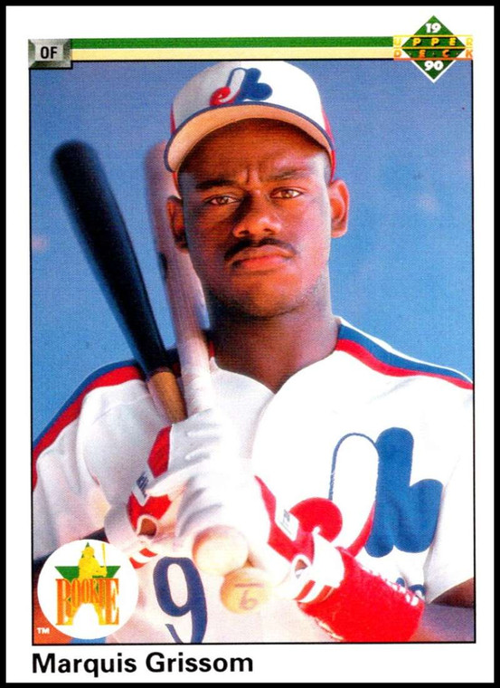 1990 Upper Deck #9 Marquis Grissom VG RC Rookie Montreal Expos 