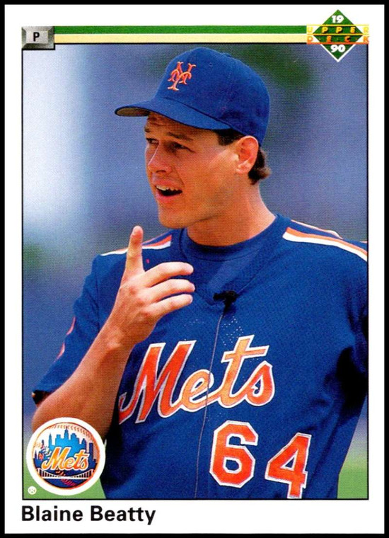 1990 Upper Deck #23 Blaine Beatty VG RC Rookie New York Mets 