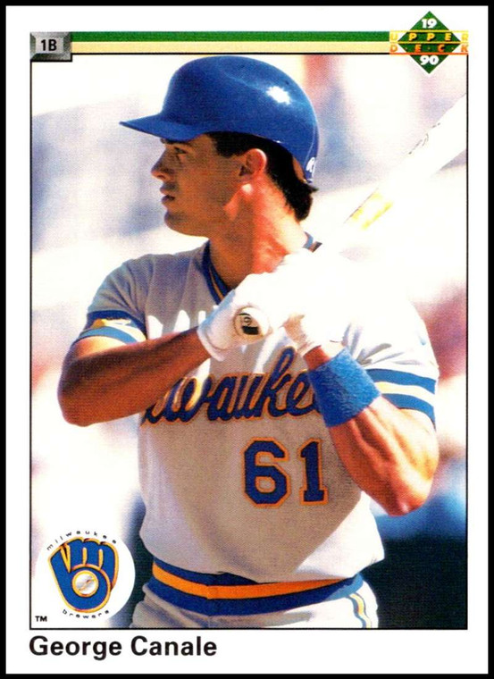 1990 Upper Deck #59 George Canale VG RC Rookie Milwaukee Brewers 