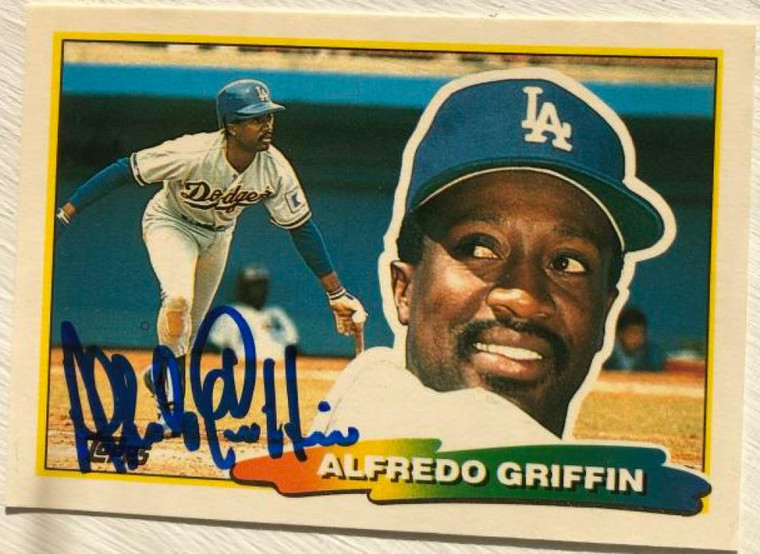 Alfredo Griffin Autographed 1988 Topps Big #247
