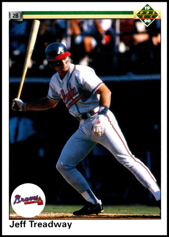 1990 Upper Deck #141 Jeff Treadway VG Atlanta Braves 