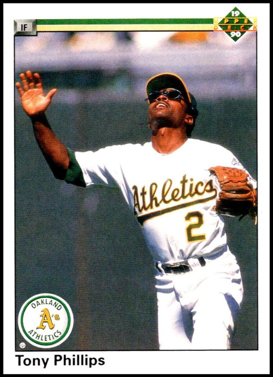1990 Upper Deck #154 Tony Phillips VG Oakland Athletics 