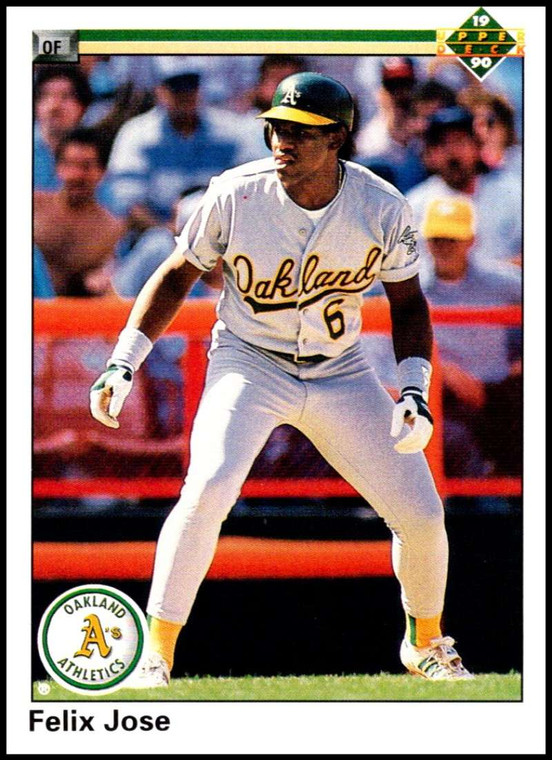 1990 Upper Deck #228 Felix Jose VG Oakland Athletics 