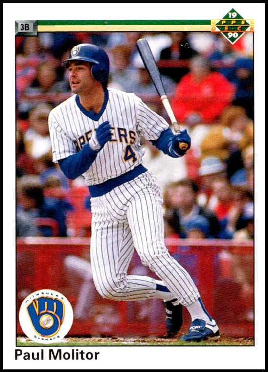 1990 Upper Deck #254 Paul Molitor VG Milwaukee Brewers 