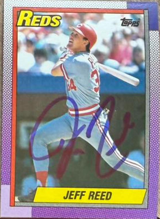 Jeff Reed Autographed 1990 Topps #772 Cincinnati Reds Card