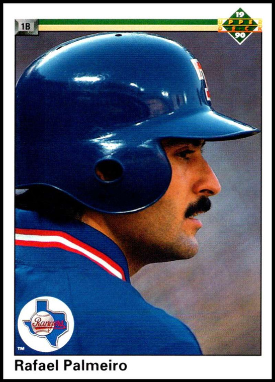 1990 Upper Deck #335 Rafael Palmeiro VG Texas Rangers 