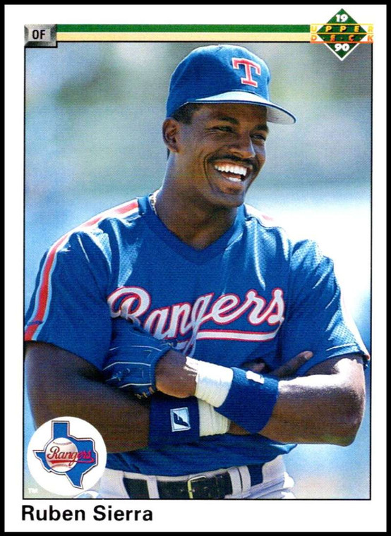 1990 Upper Deck #355 Ruben Sierra VG Texas Rangers 