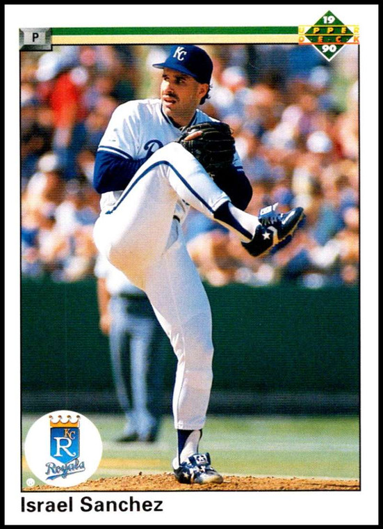 1990 Upper Deck #384 Israel Sanchez UER VG Kansas City Royals 