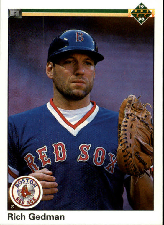 1990 Upper Deck #402 Rich Gedman VG Boston Red Sox 