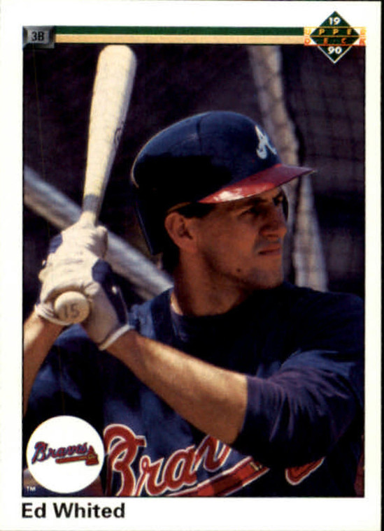 1990 Upper Deck #447 Ed Whited UER VG RC Rookie Atlanta Braves 