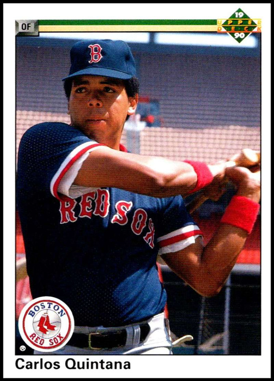 1990 Upper Deck #465 Carlos Quintana UER VG Boston Red Sox 