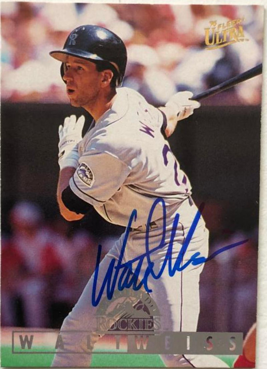 Walt Weiss Autographed 1995 Fleer Ultra #377