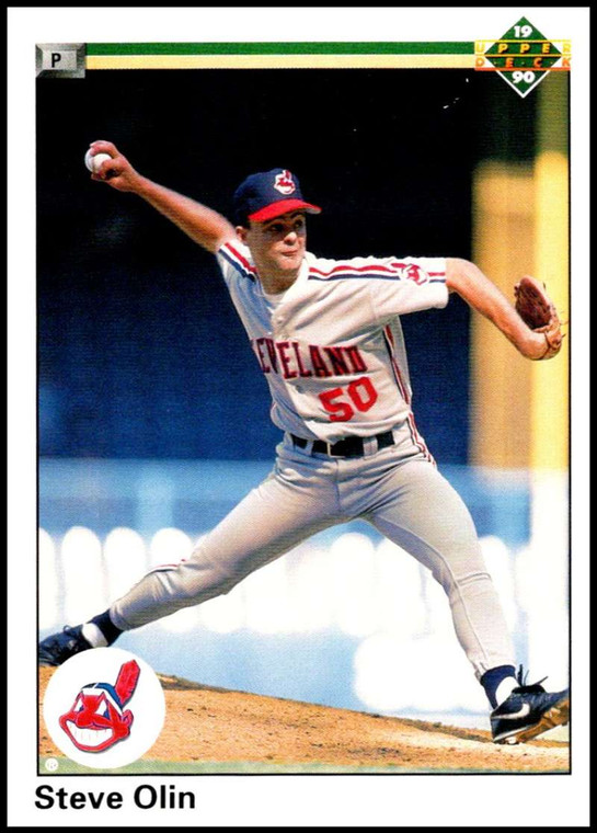 1990 Upper Deck #553 Steve Olin VG RC Rookie Cleveland Indians 