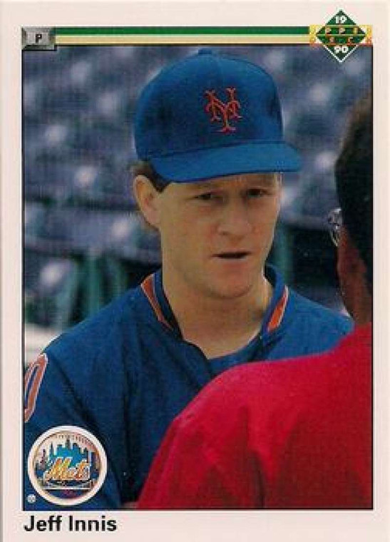 1990 Upper Deck #562b Jeff Innis COR VG RC Rookie New York Mets 