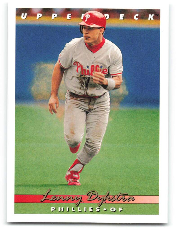 1993 Upper Deck #69 Lenny Dykstra VG Philadelphia Phillies 