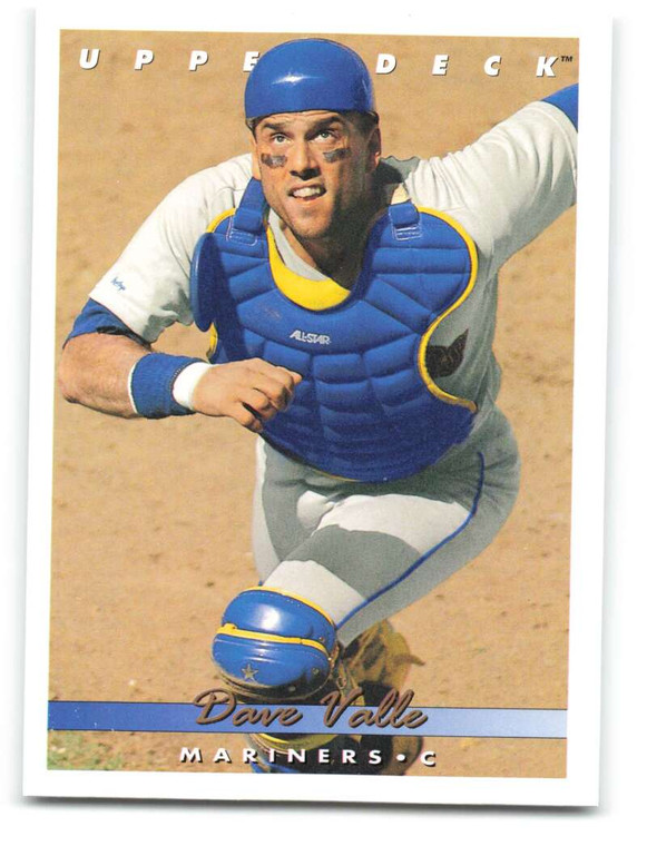 1993 Upper Deck #100 Dave Valle VG Seattle Mariners 