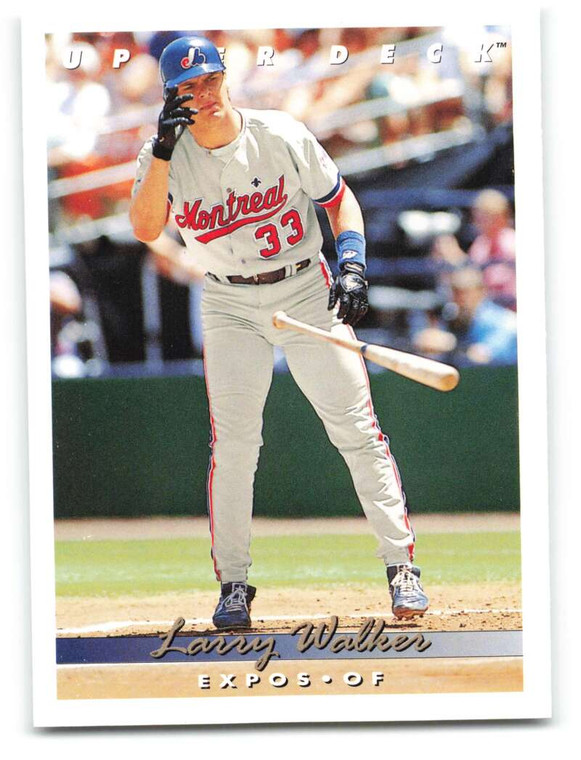 1993 Upper Deck #144 Larry Walker VG Montreal Expos 