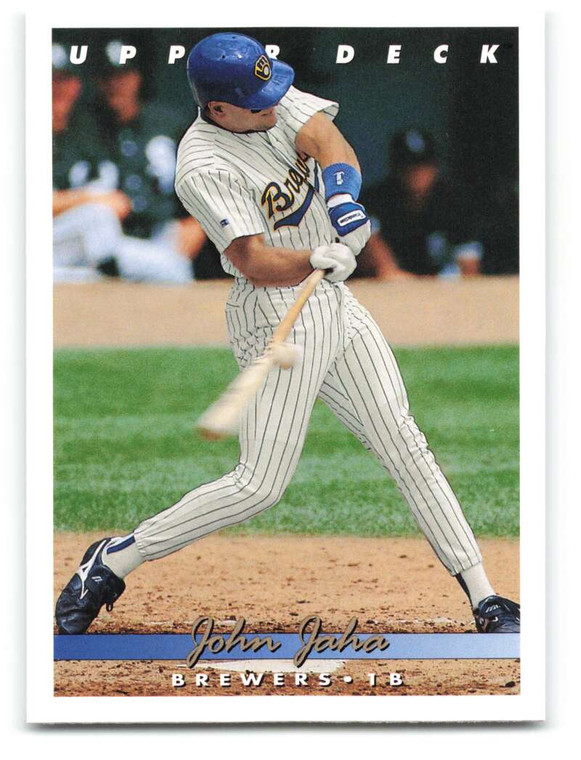 1993 Upper Deck #177 John Jaha VG Milwaukee Brewers 