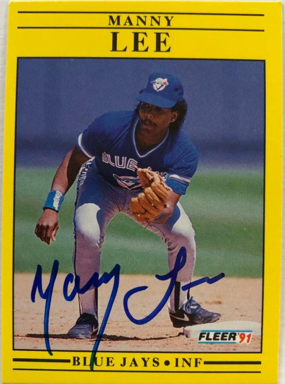 Manny Lee Autographed 1991 Fleer #179