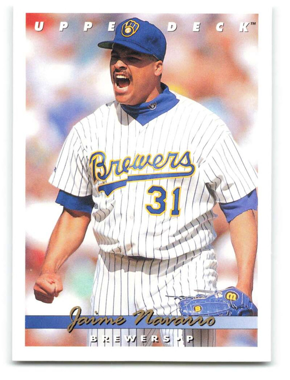 1993 Upper Deck #237 Jaime Navarro VG Milwaukee Brewers 