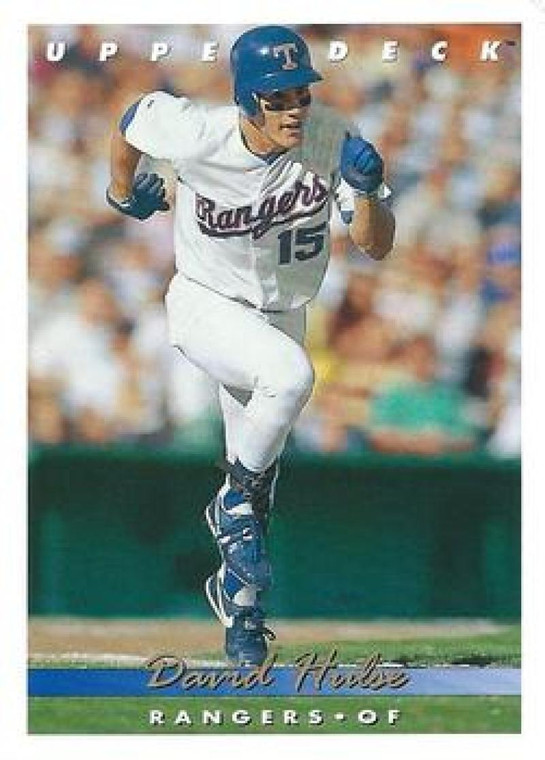 1993 Upper Deck #374 David Hulse VG RC Rookie Texas Rangers 