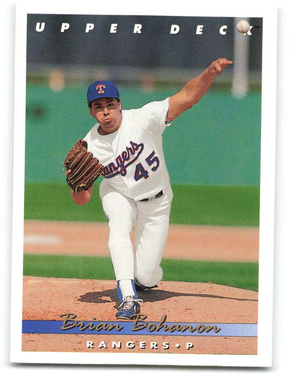 1993 Upper Deck #380 Brian Bohanon VG Texas Rangers 