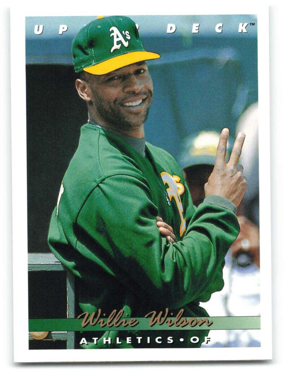 1993 Upper Deck #417 Willie Wilson VG Oakland Athletics 