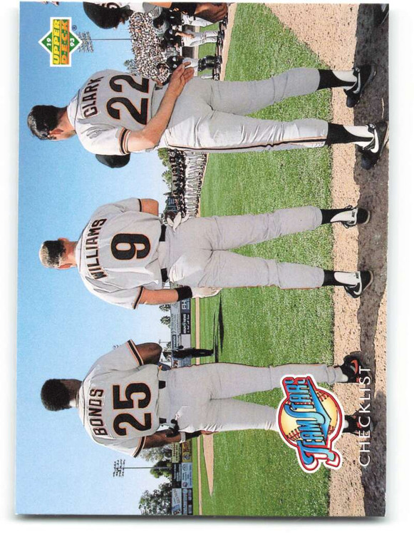 1993 Upper Deck #471 Barry Bonds/Matt Williams/Will Clark CL VG San Francisco Giants 