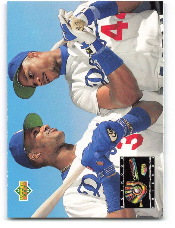 1993 Upper Deck #477 Eric Davis/Darryl Strawberry VG Los Angeles Dodgers 