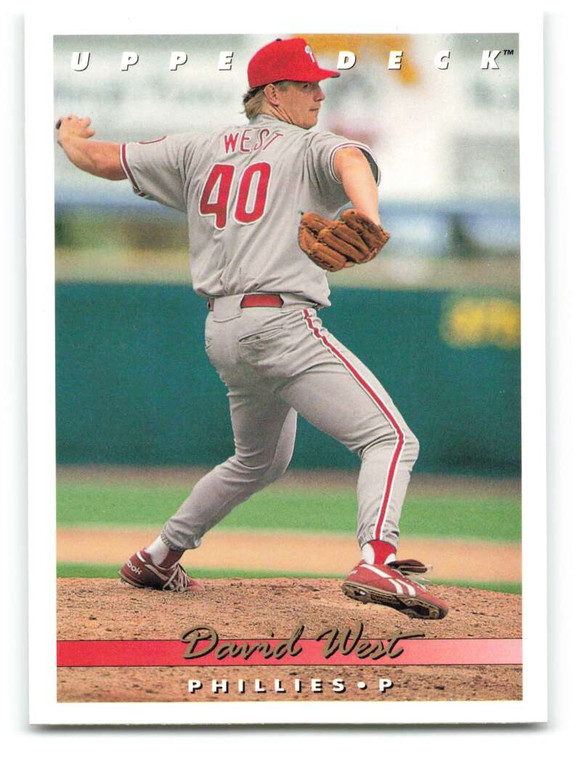 1993 Upper Deck #710 David West VG Philadelphia Phillies 
