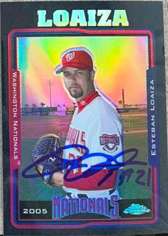 Esteban Loaiza Autographed 2005 Topps Chrome - Black Refractors #355 LE/225