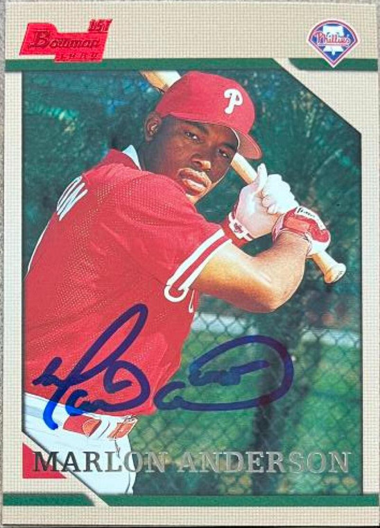 Marlon Anderson Autographed 1996 Bowman #120 Rookie Card