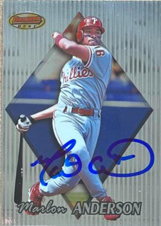 Marlon Anderson Autographed 1999 Bowman's Best #104